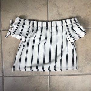 Striped Off Shoulder Top